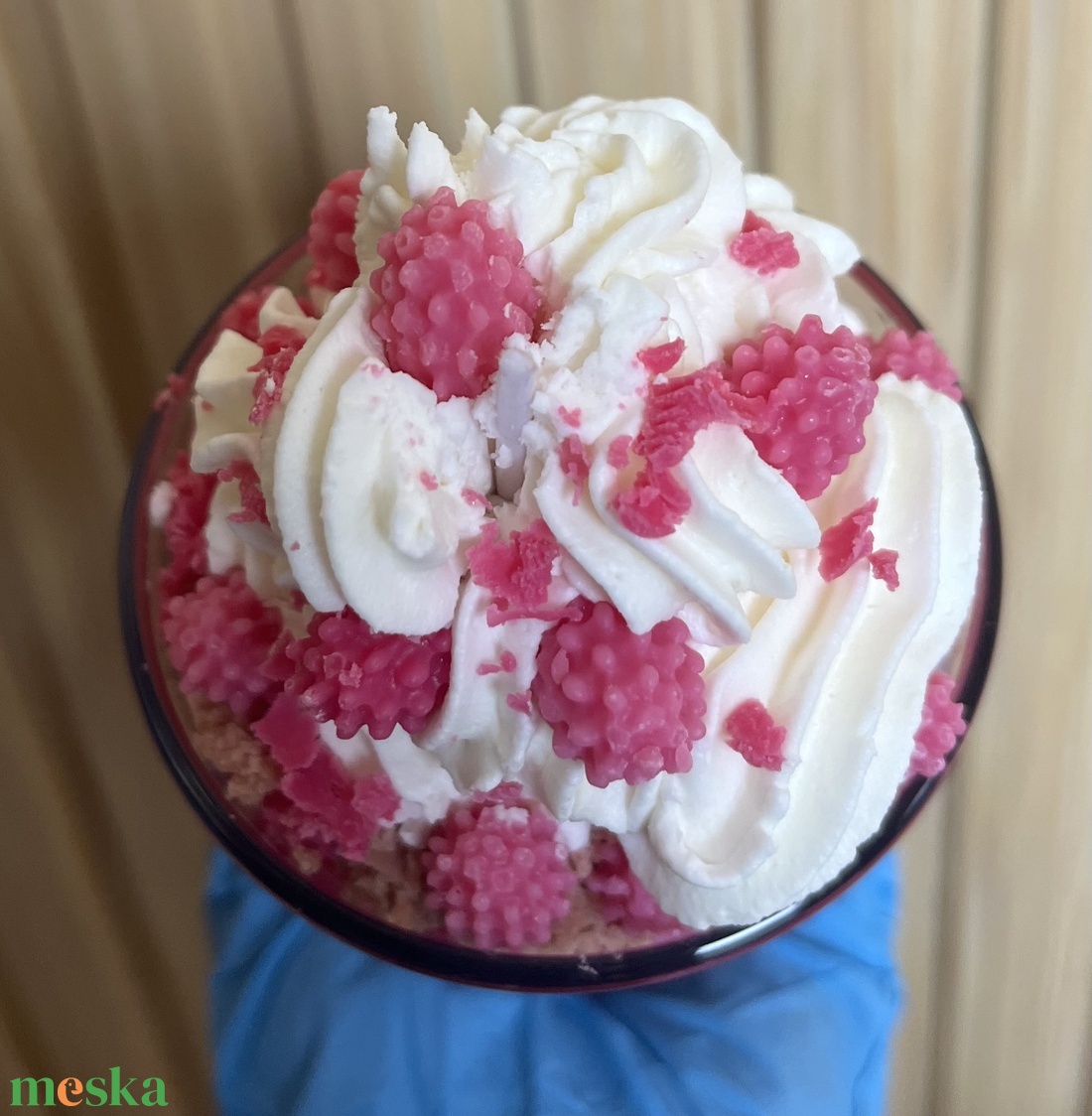 Málnás panna cotta - otthon & életmód - gyertya, illat, aroma - gyertya - Meska.hu