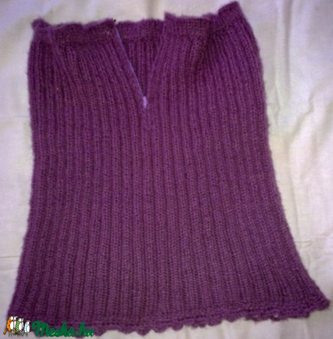 lila puhaság - kézzel kötött szoknya (rendelésre) -  - Meska.hu