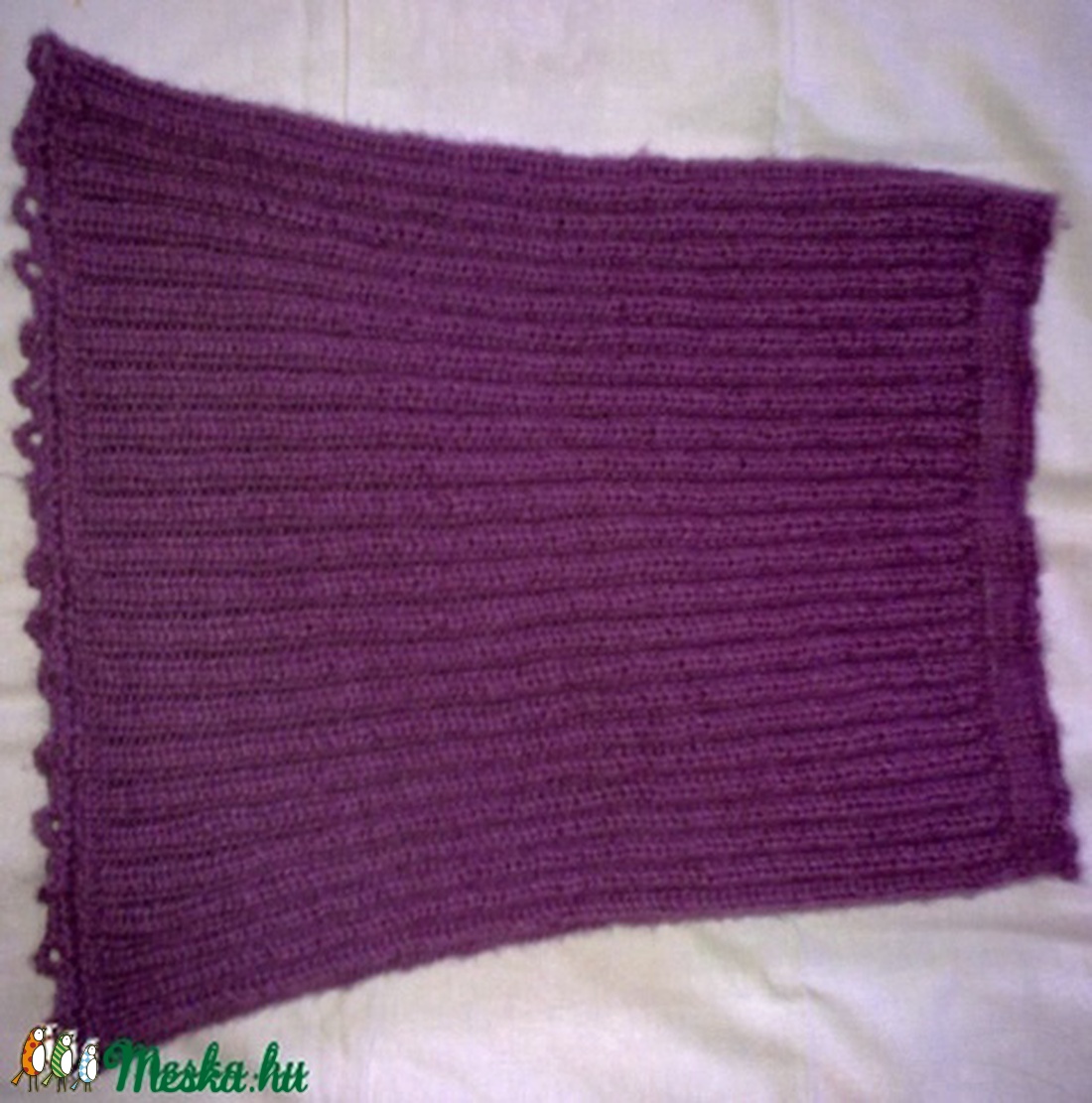 lila puhaság - kézzel kötött szoknya (rendelésre) -  - Meska.hu