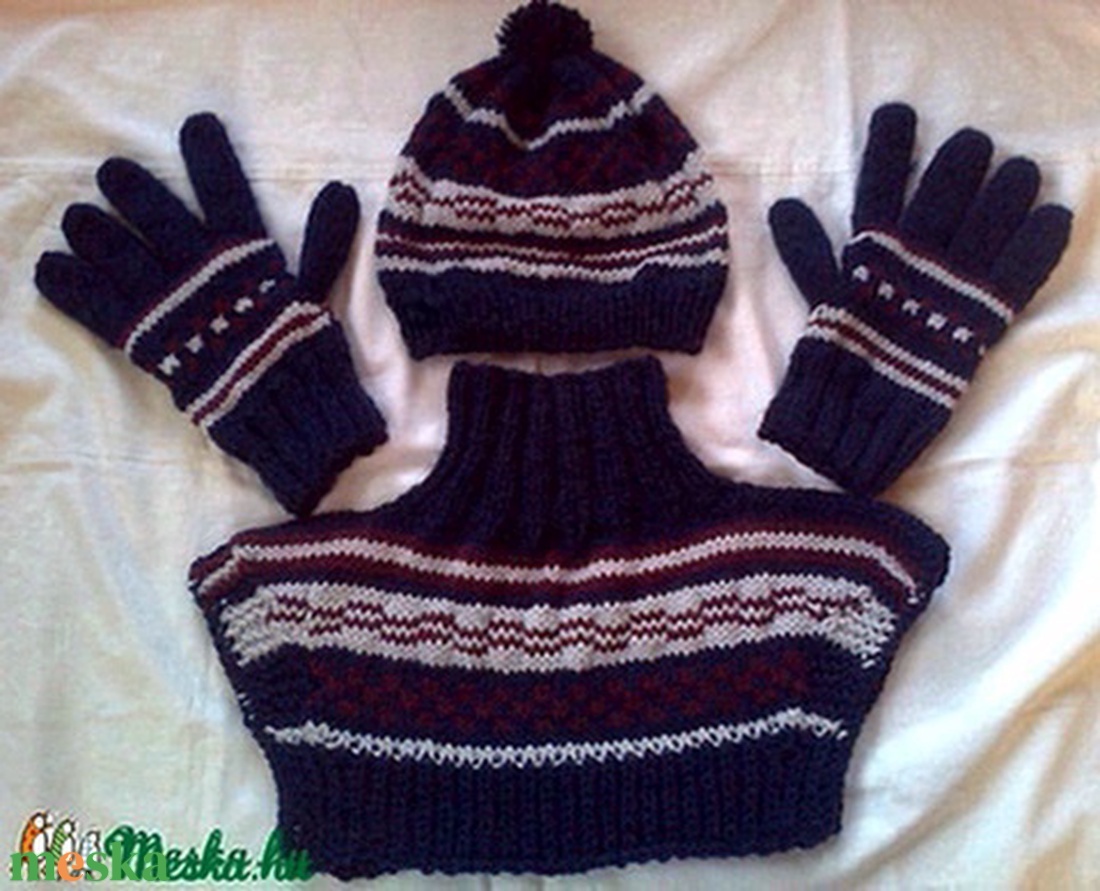 téli szett nyak-és vállmelegítővel (rendelhető) - ruha & divat - sál, sapka, kendő - kesztyű - Meska.hu
