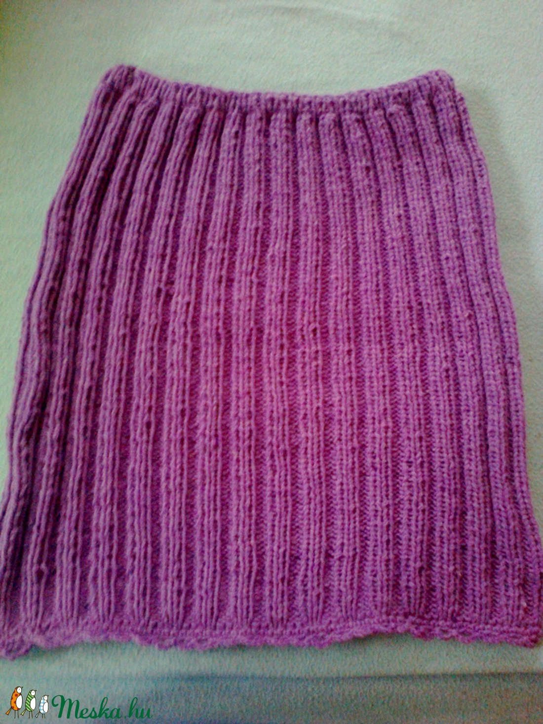 lila puhaság - kézzel kötött szoknya (rendelésre) -  - Meska.hu