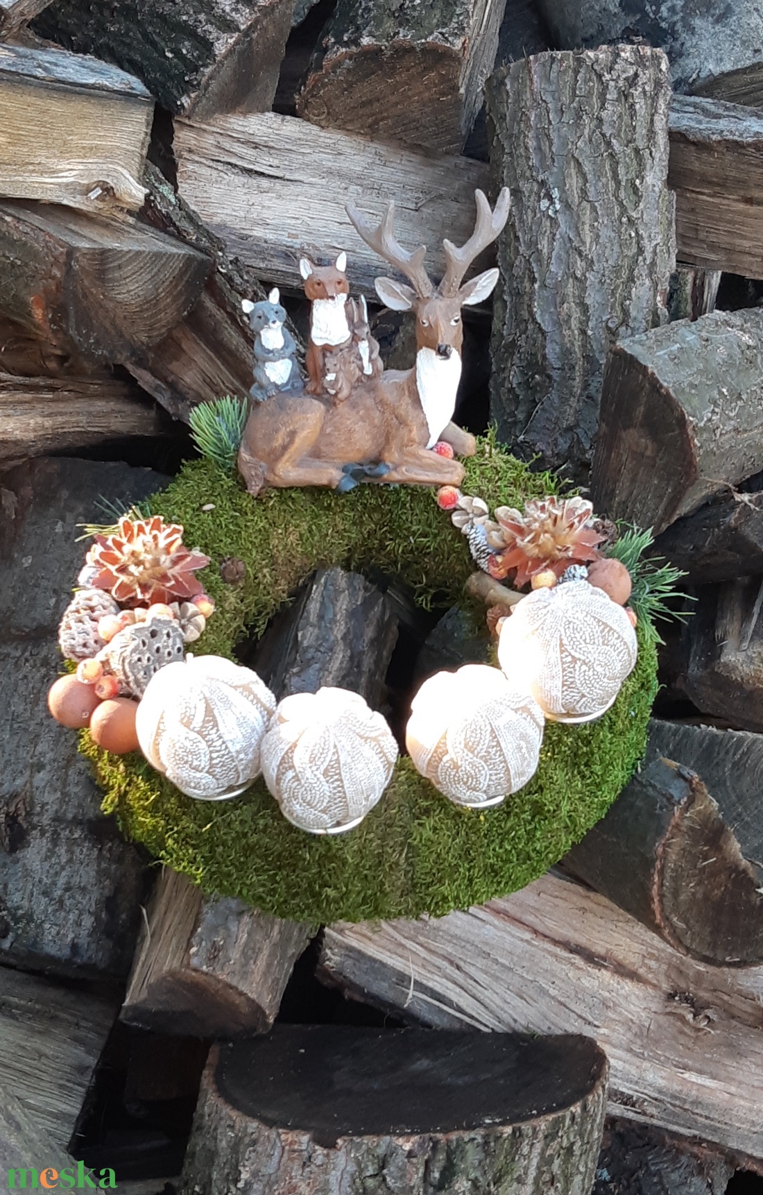 Mesél az erdő -adventi koszorú - otthon & életmód - dekoráció - ajtó- és ablak dekoráció - ajtódísz & kopogtató - Meska.hu Mesél az erdő -adventi koszorú - otthon & életmód - dekoráció - ajtó- és ablak dekoráció - ajtódísz & kopogtató - Meska.hu