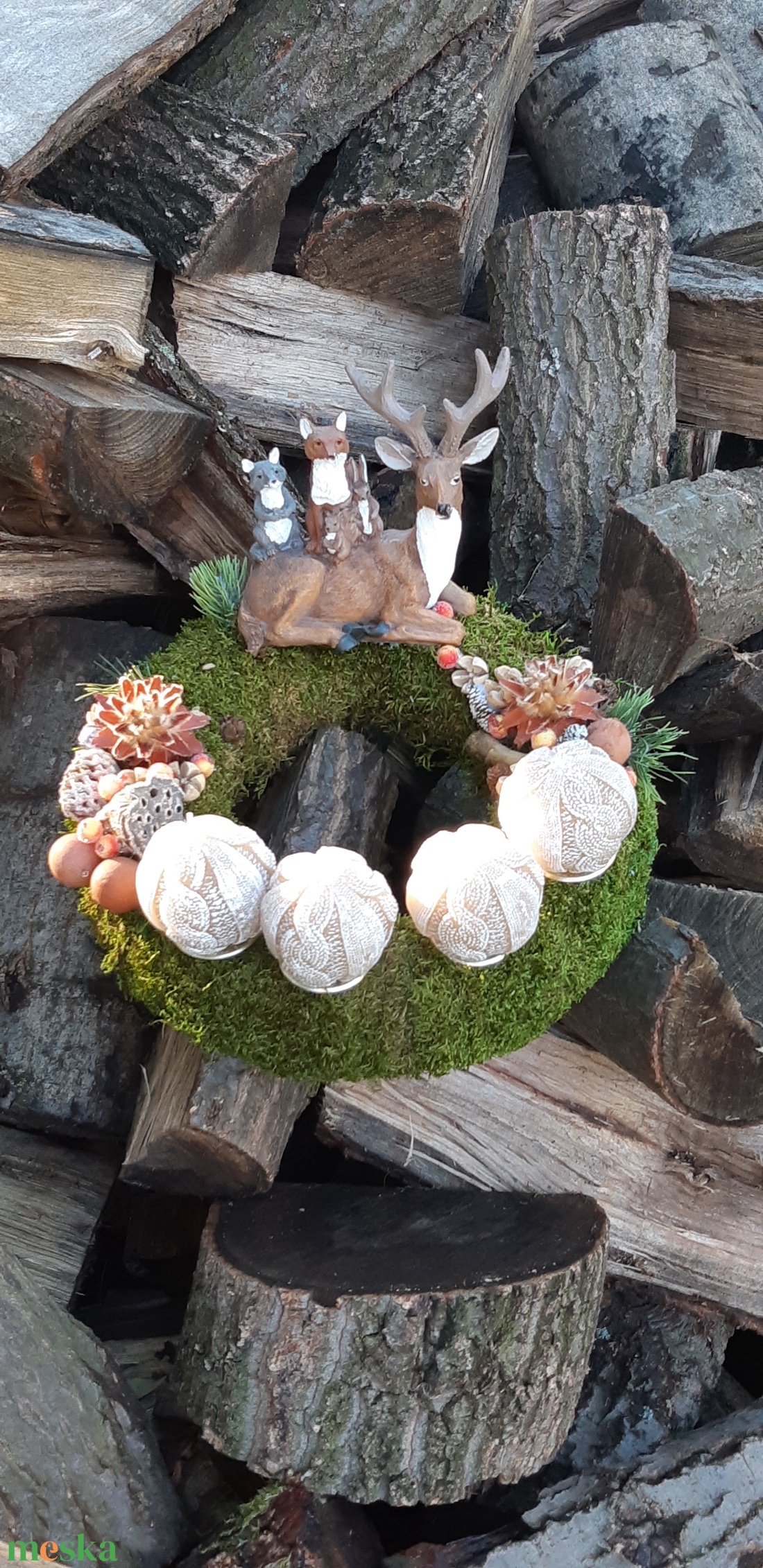 Mesél az erdő -adventi koszorú - otthon & életmód - dekoráció - ajtó- és ablak dekoráció - ajtódísz & kopogtató - Meska.hu Mesél az erdő -adventi koszorú - otthon & életmód - dekoráció - ajtó- és ablak dekoráció - ajtódísz & kopogtató - Meska.hu