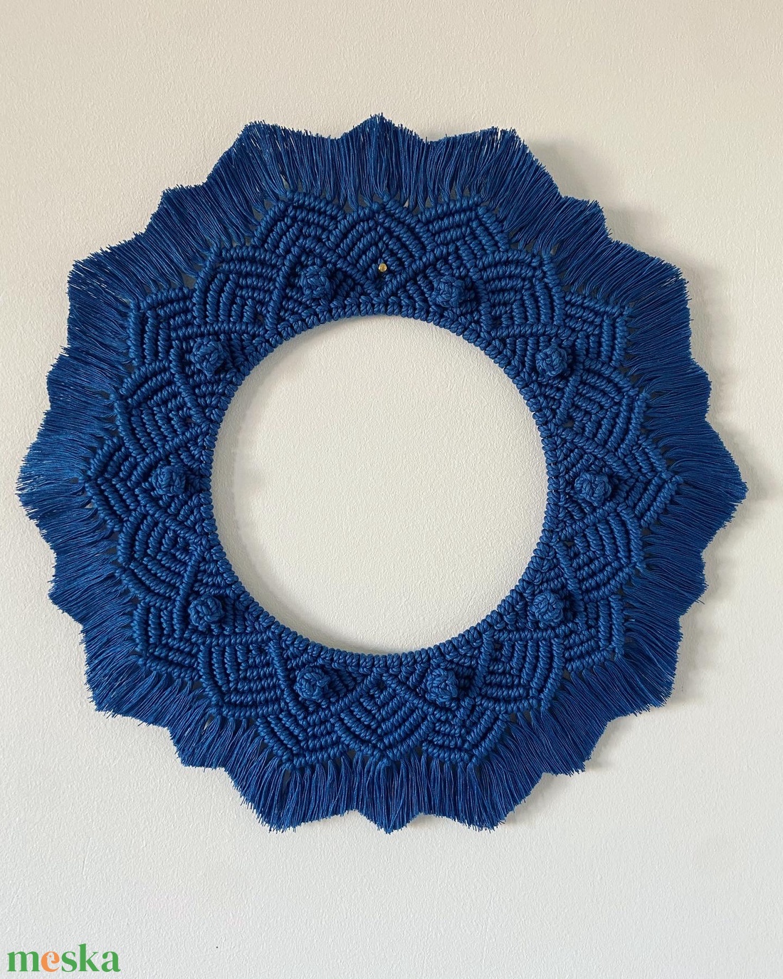 Makramé mandala - otthon & életmód - dekoráció - fali és függő dekoráció - falra akasztható dekor - Meska.hu
