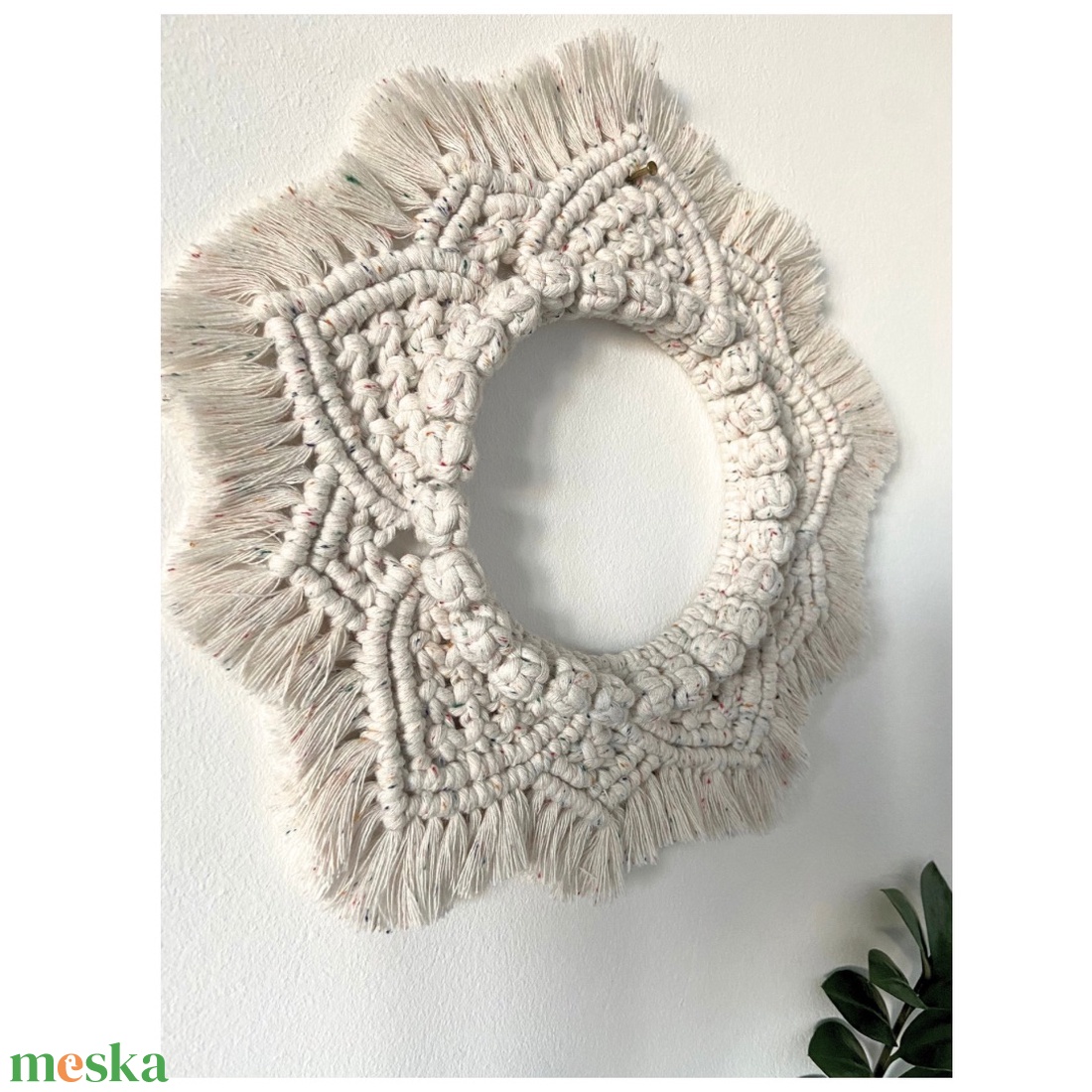 Makramé mandala - otthon & életmód - dekoráció - fali és függő dekoráció - falra akasztható dekor - Meska.hu