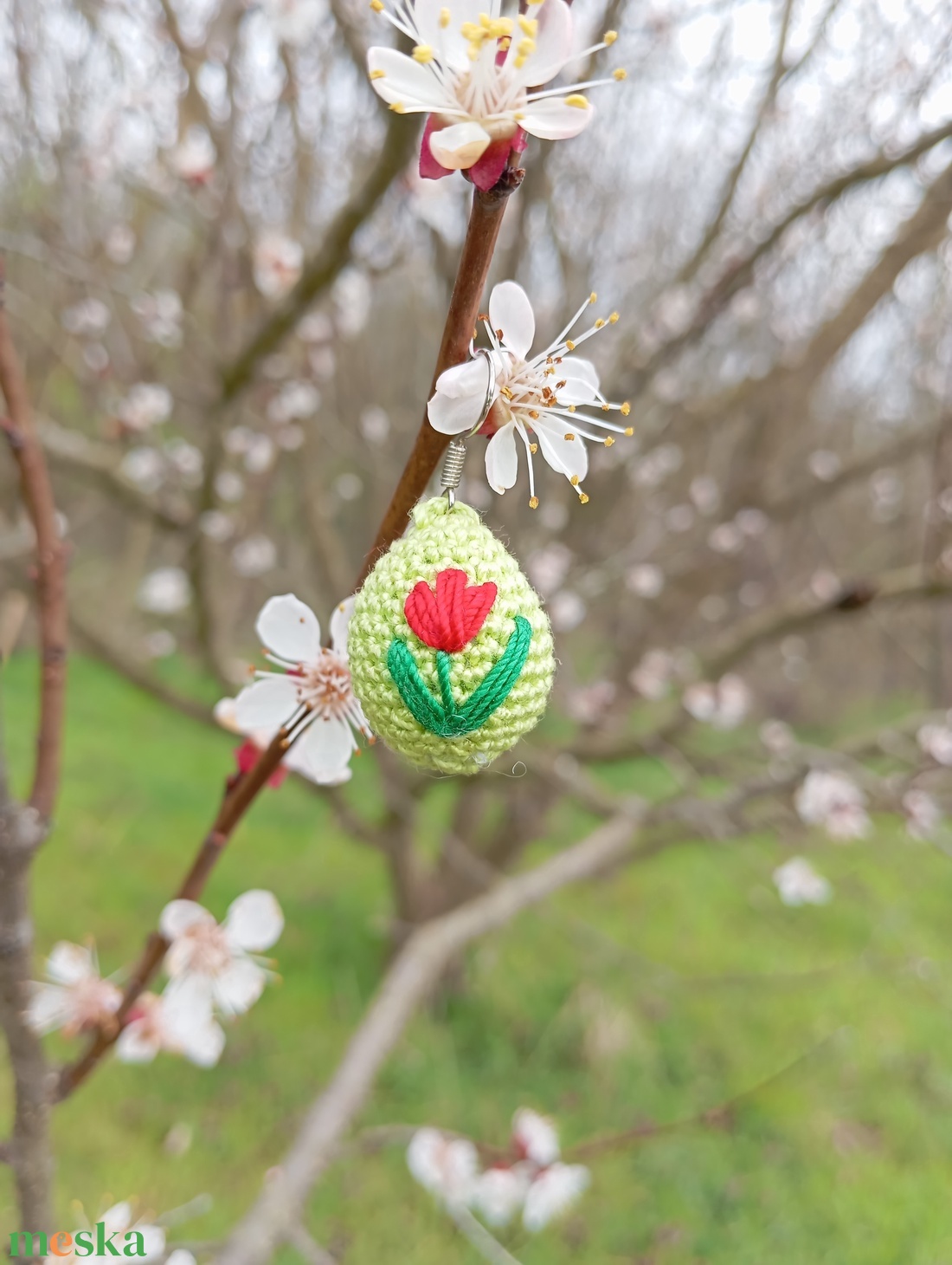 Tulipános Húsvéti fülbevaló - ékszer - fülbevaló - lógó csepp fülbevaló - Meska.hu Tulipános Húsvéti fülbevaló - ékszer - fülbevaló - lógó csepp fülbevaló - Meska.hu