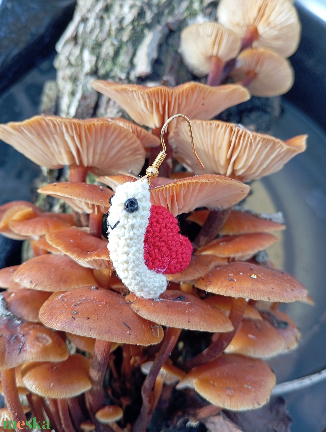 Szerelmes csiga fülbevaló - ékszer - fülbevaló - lógó fülbevaló - Meska.hu