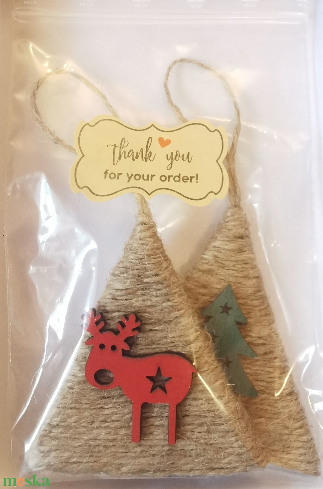 Karácsonyfadísz 2 db-os  - karácsony - karácsonyi lakásdekoráció - karácsonyfadíszek - Meska.hu