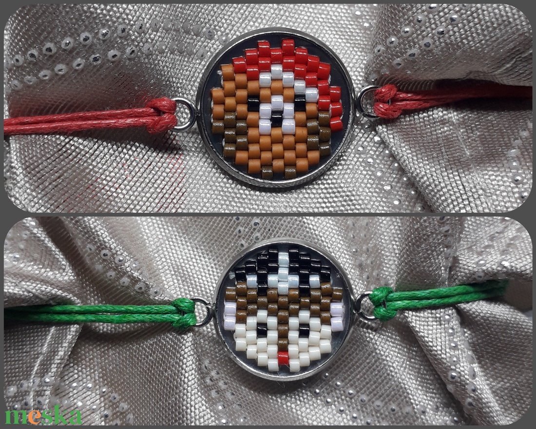 Karácsonyi kis karkötők - ékszer - karkötő - karkötő medállal - Meska.hu