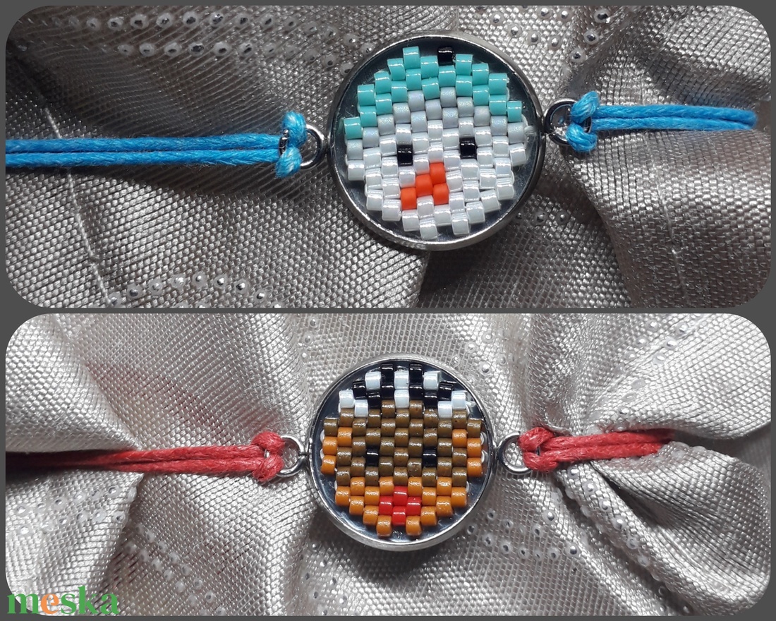 Karácsonyi kis karkötők - ékszer - karkötő - karkötő medállal - Meska.hu