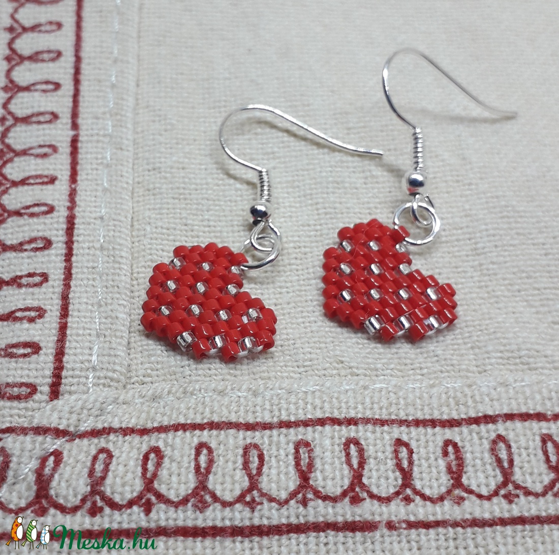 Valentin Szivecske fülbevaló - ékszer - fülbevaló - pötty fülbevaló - Meska.hu