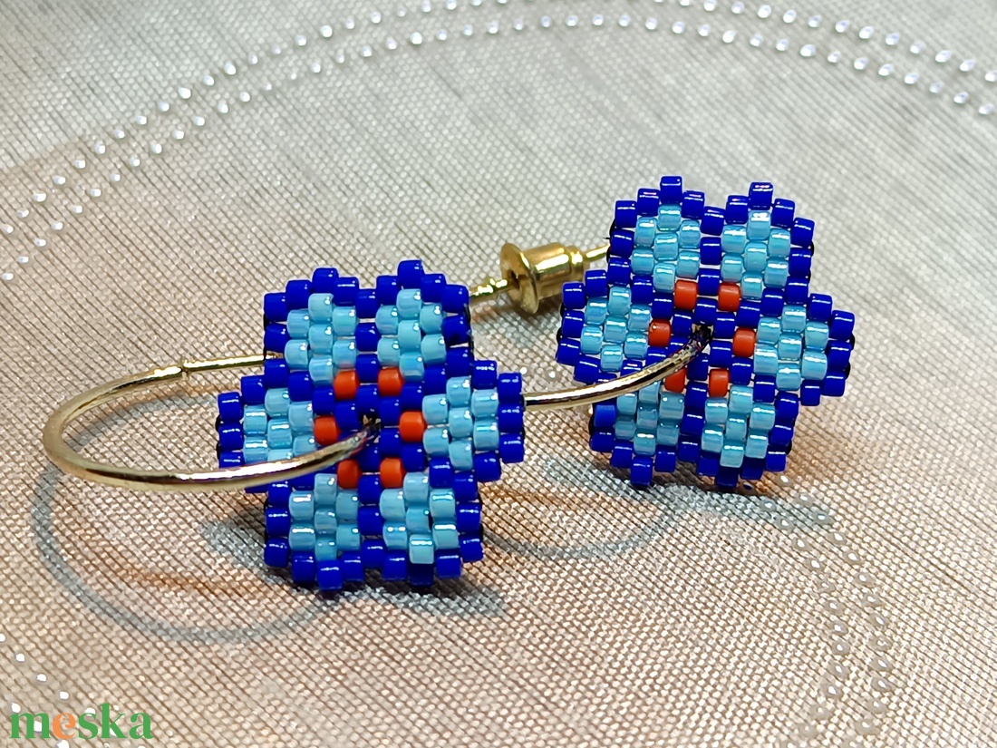 Nefelejcs - ékszer - fülbevaló - lógó fülbevaló - Meska.hu