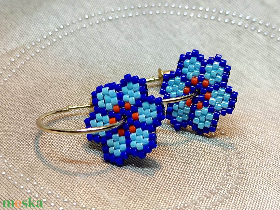 Nefelejcs - ékszer - fülbevaló - lógó fülbevaló - Meska.hu