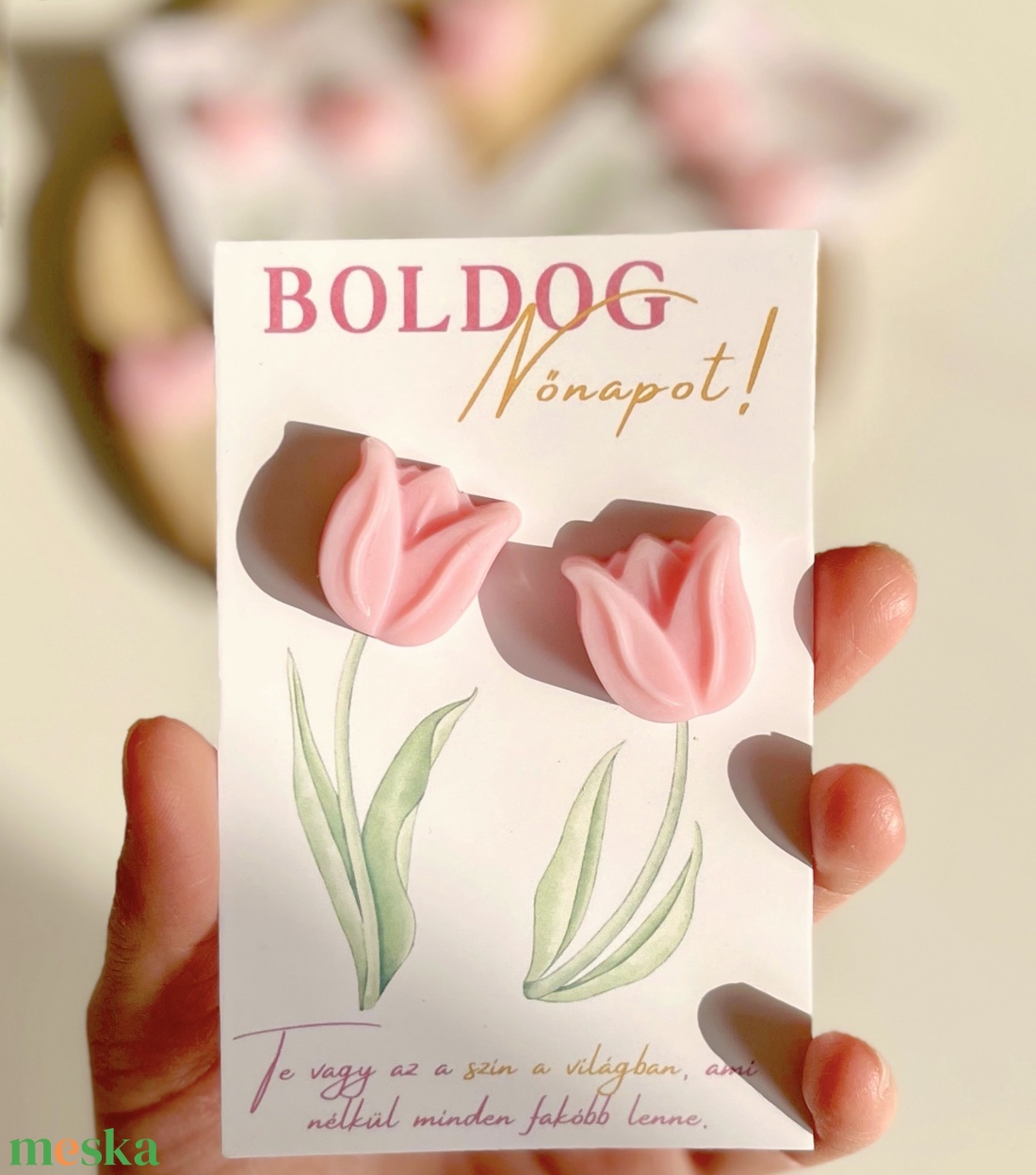 Nőnapi tulipán illatviasz - otthon & életmód - gyertya, illat, aroma - illatviasz - Meska.hu