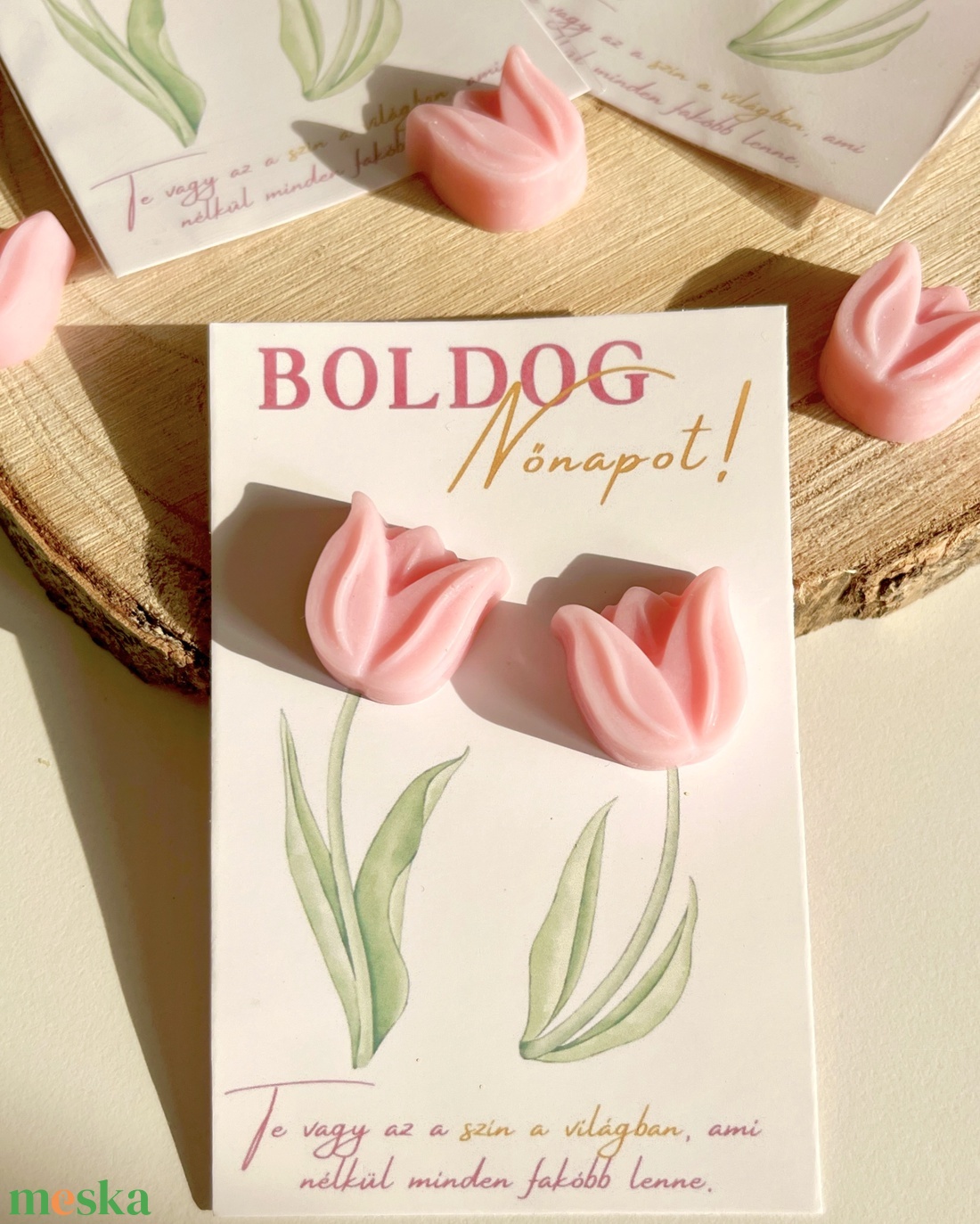 Nőnapi tulipán illatviasz - otthon & életmód - gyertya, illat, aroma - illatviasz - Meska.hu