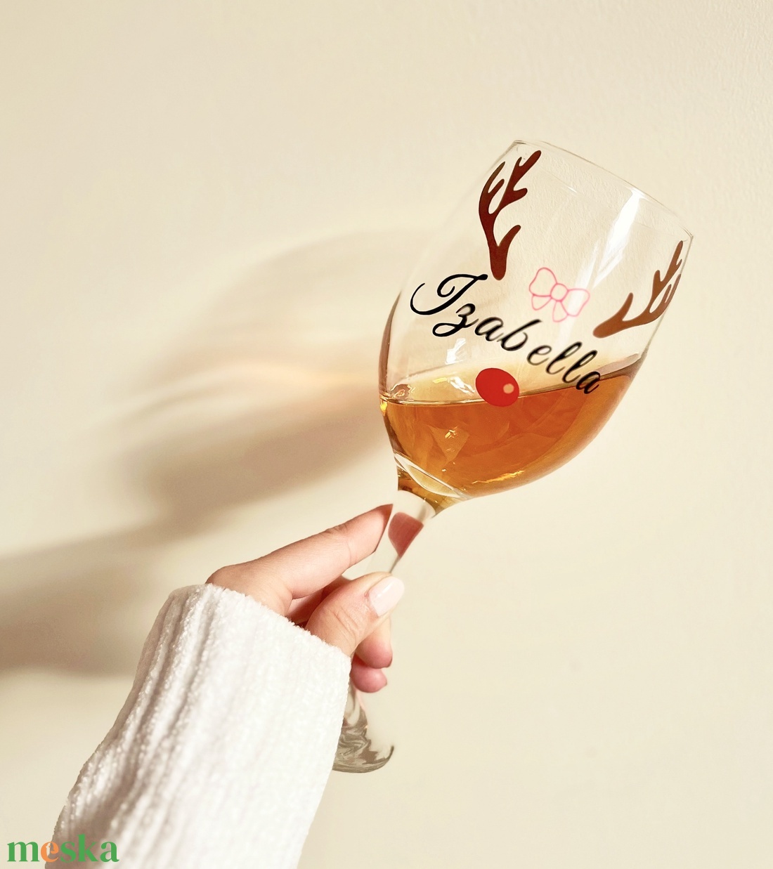 Névre szóló karácsonyi borospohár � két stílusban - otthon & életmód - konyhafelszerelés, tálalás - tálalás - boros poharak, szettek - Meska.hu