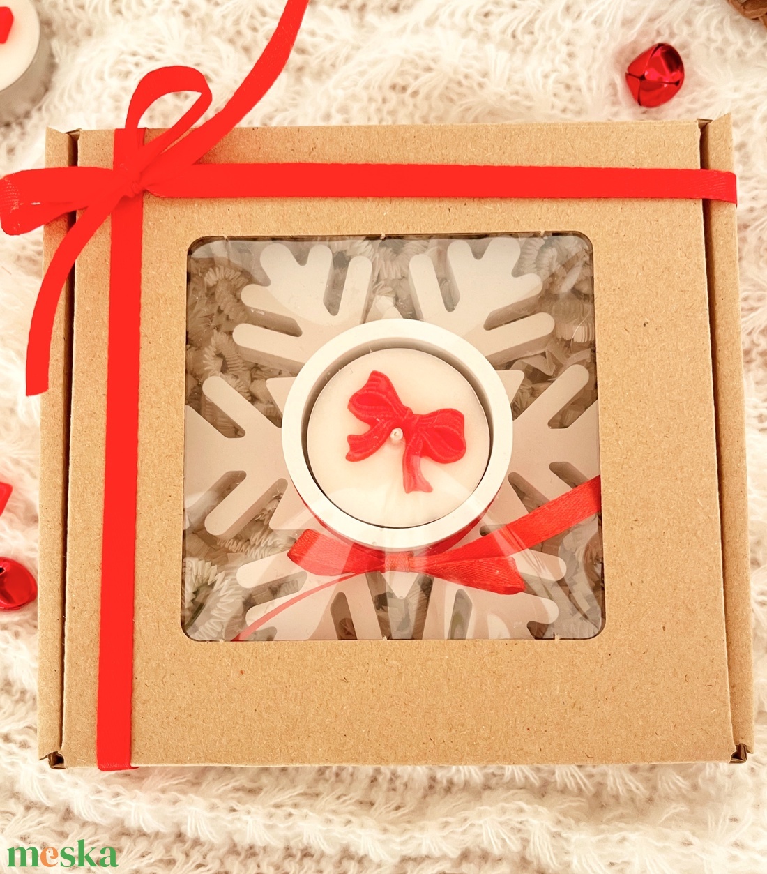 Karácsonyi mécsestartó ajándékcsomag - illatmécsessel - otthon & életmód - gyertya, illat, aroma - mécses és mécsestartó - Meska.hu