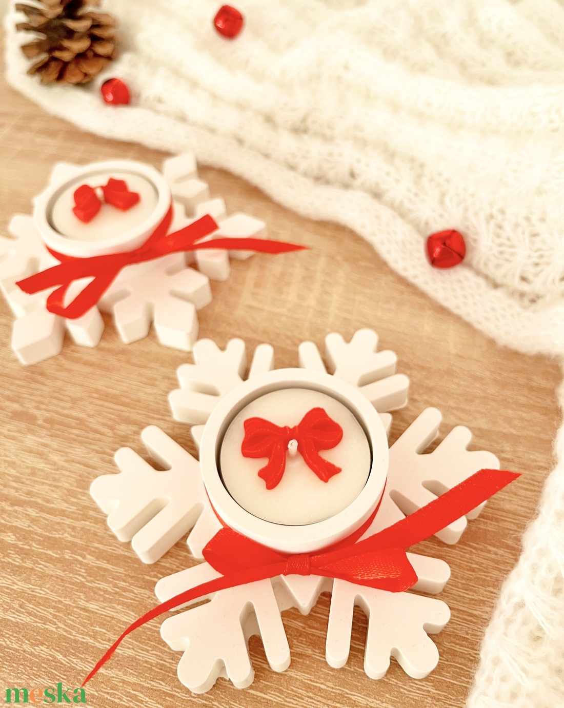 Karácsonyi mécsestartó ajándékcsomag - illatmécsessel - otthon & életmód - gyertya, illat, aroma - mécses és mécsestartó - Meska.hu