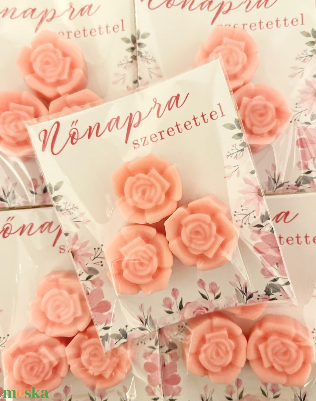 Rózsa formájú illatviasz Nőnapra - otthon & életmód - gyertya, illat, aroma - illatviasz - Meska.hu