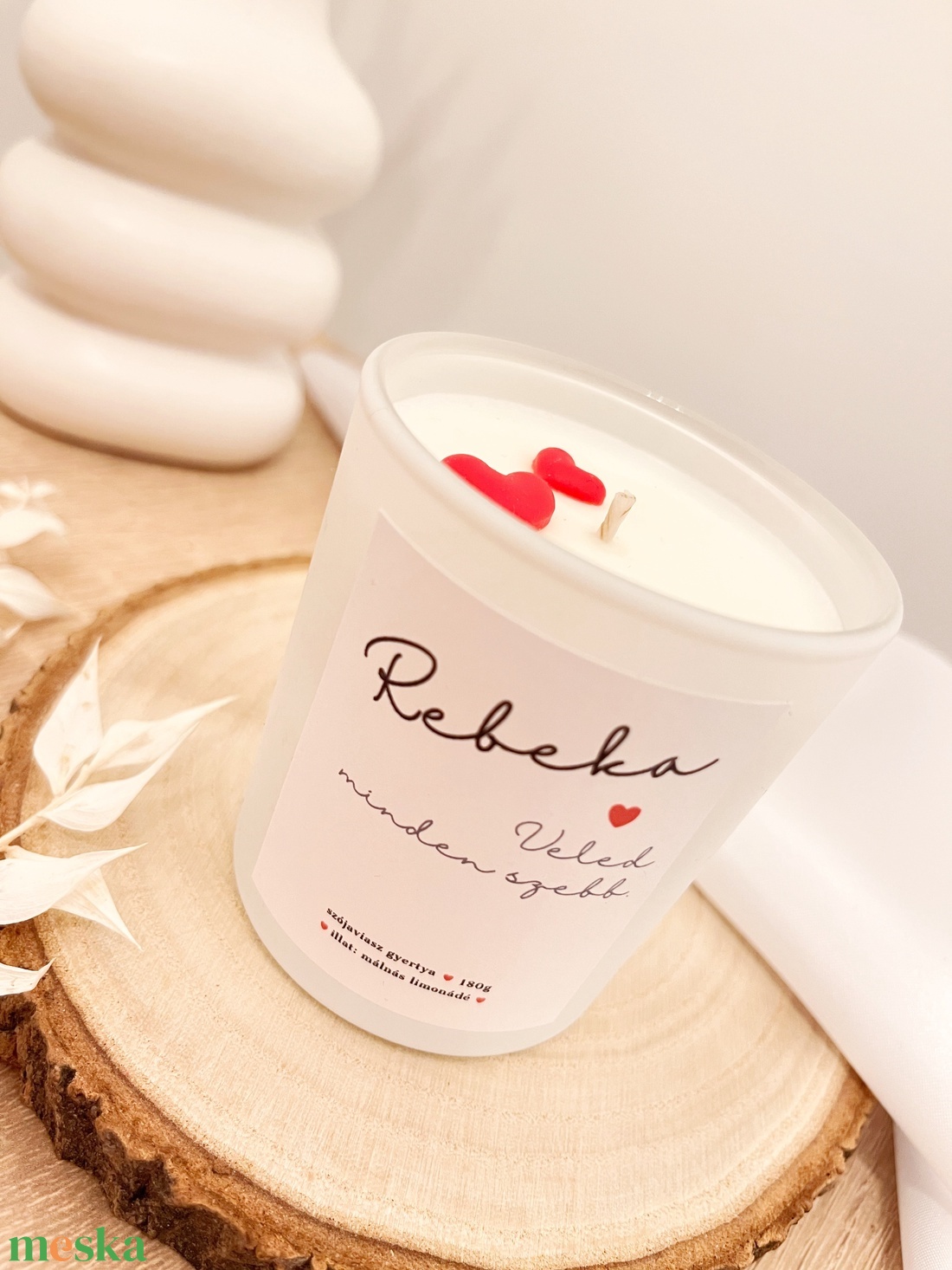 Személyre szabható Valentin-napi illatgyertya - otthon & életmód - gyertya, illat, aroma - gyertya - Meska.hu