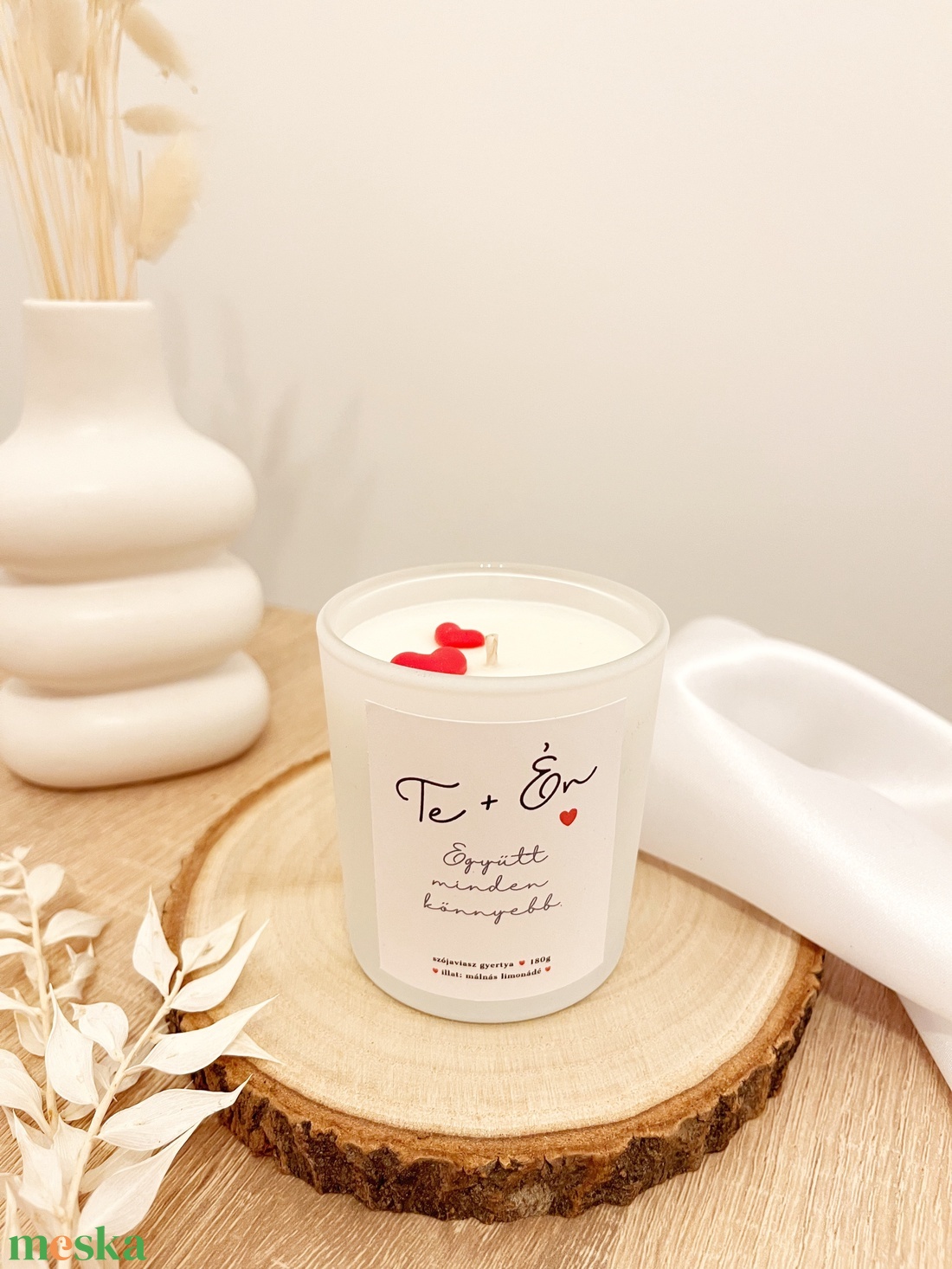 Személyre szabható Valentin-napi illatgyertya - otthon & életmód - gyertya, illat, aroma - gyertya - Meska.hu