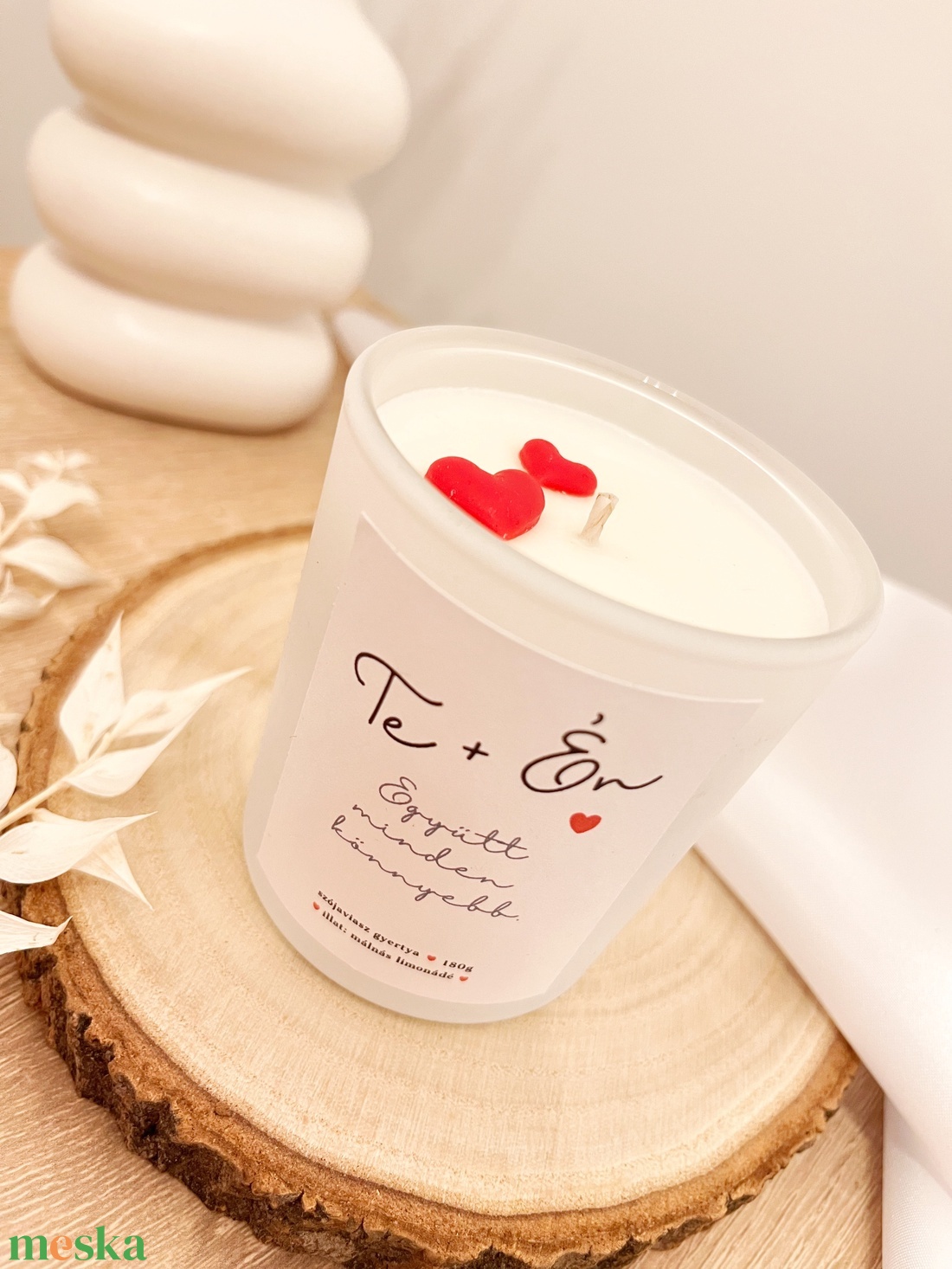 Személyre szabható Valentin-napi illatgyertya - otthon & életmód - gyertya, illat, aroma - gyertya - Meska.hu