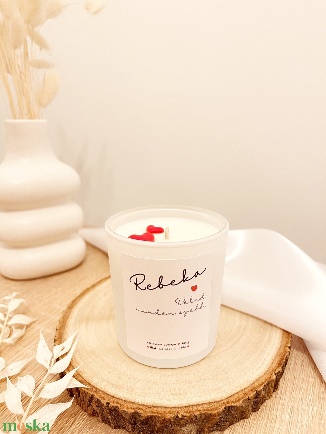 Személyre szabható Valentin-napi illatgyertya - otthon & életmód - gyertya, illat, aroma - gyertya - Meska.hu