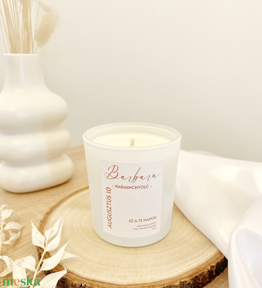 Születésnapi szójaviasz gyertya - otthon & életmód - gyertya, illat, aroma - gyertya - Meska.hu