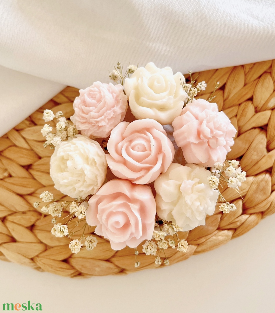 Virágos illatviasz dekor - Anyák napjára - otthon & életmód - gyertya, illat, aroma - illatviasz - Meska.hu