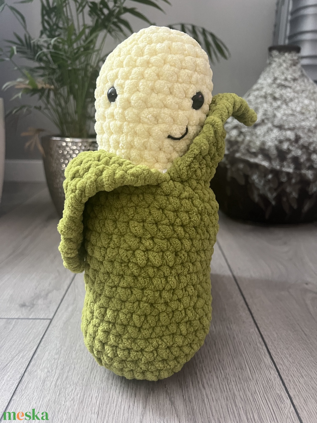 Új 1db egyedi horgolt kukorica plüss zsenília fonalból - játék & sport - plüssállat & játékfigura - plüss zöldség, gyümölcs - Meska.hu