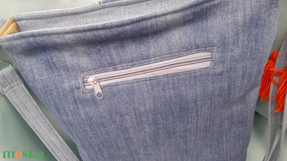 Farmertáska mezei virágos - táska & tok - kézitáska & válltáska - alkalmi táska - Meska.hu