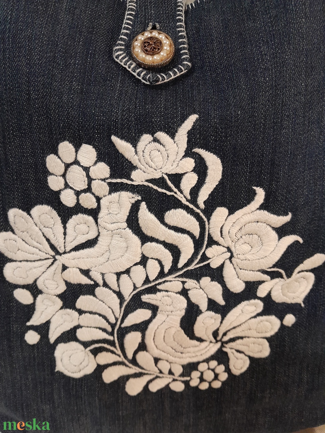 Farmertáska madaras - táska & tok - kézitáska & válltáska - alkalmi táska - Meska.hu