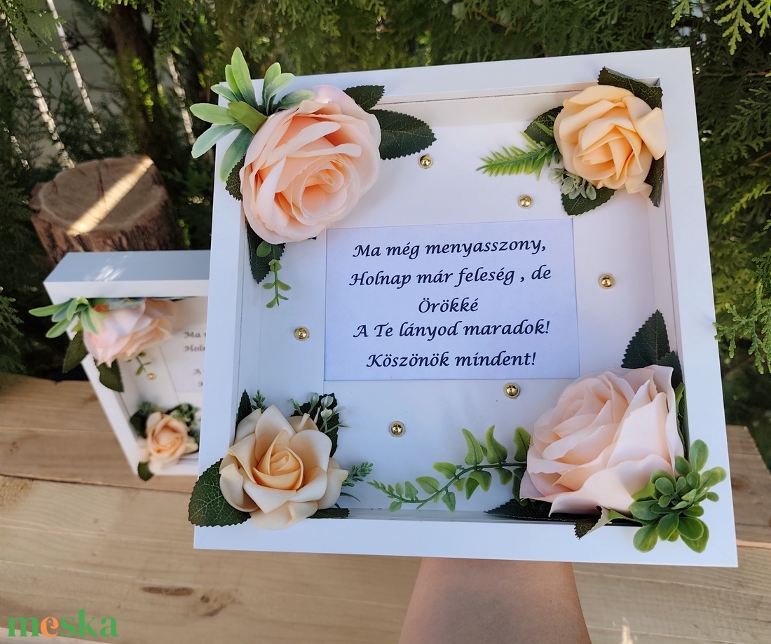 Szülőköszöntő k�pkeret - esküvő - emlék & ajándék - szülőköszöntő ajándék - Meska.hu