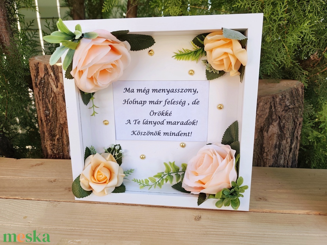 Szülőköszöntő k�pkeret - esküvő - emlék & ajándék - szülőköszöntő ajándék - Meska.hu
