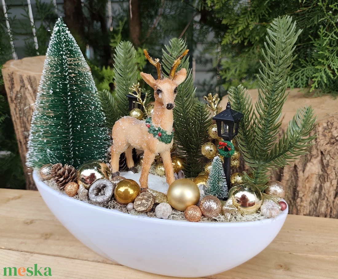 Karácsonyi asztaldísz - karácsony - adventi díszek - adventi asztaldísz - Meska.hu
