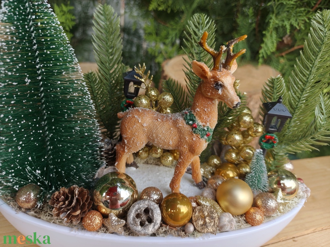 Karácsonyi asztaldísz - karácsony - adventi díszek - adventi asztaldísz - Meska.hu