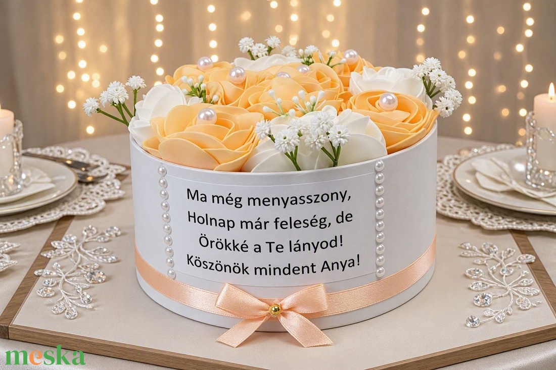 Szülőköszöntő ajándék esküvőre édesanyáknak,nagymamáknak - esküvő - emlék & ajándék - szülőköszöntő ajándék - Meska.hu