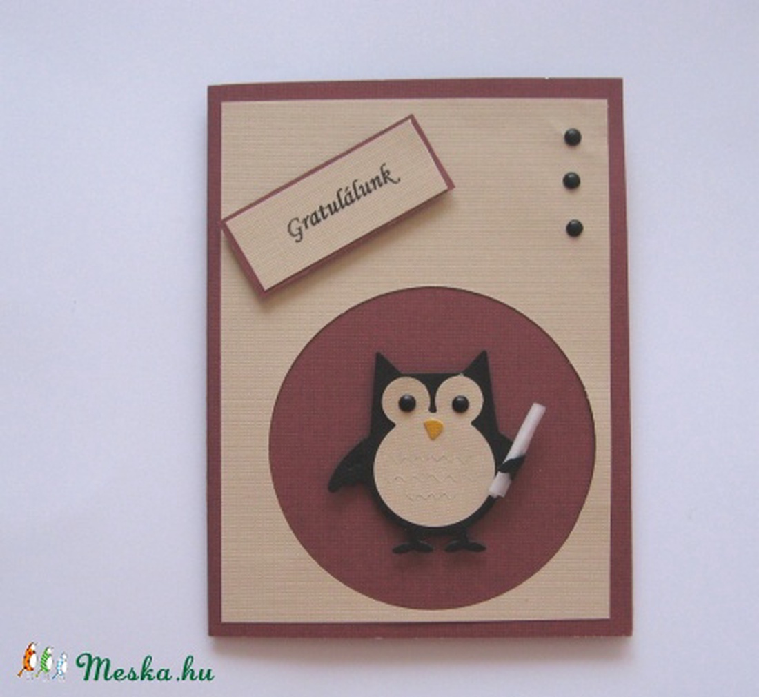 Gratulálunk - ballagásra, diploma átadásra (bagoly) -  - Meska.hu