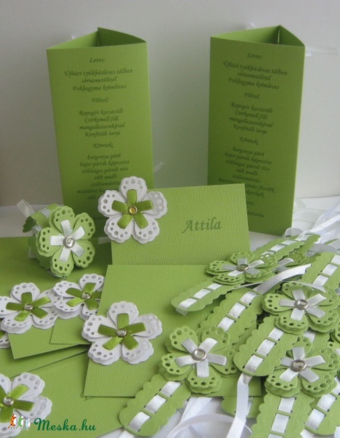 Menükártya -  esküvőre és egyéb rendezvényekre -  - Meska.hu