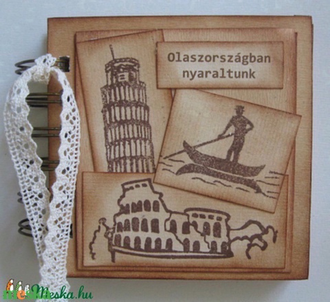 Emlékmegőrző - Olaszországban nyaraltunk - napló - nyári emlék - otthon & életmód - papír, írószer - album & fotóalbum - Meska.hu