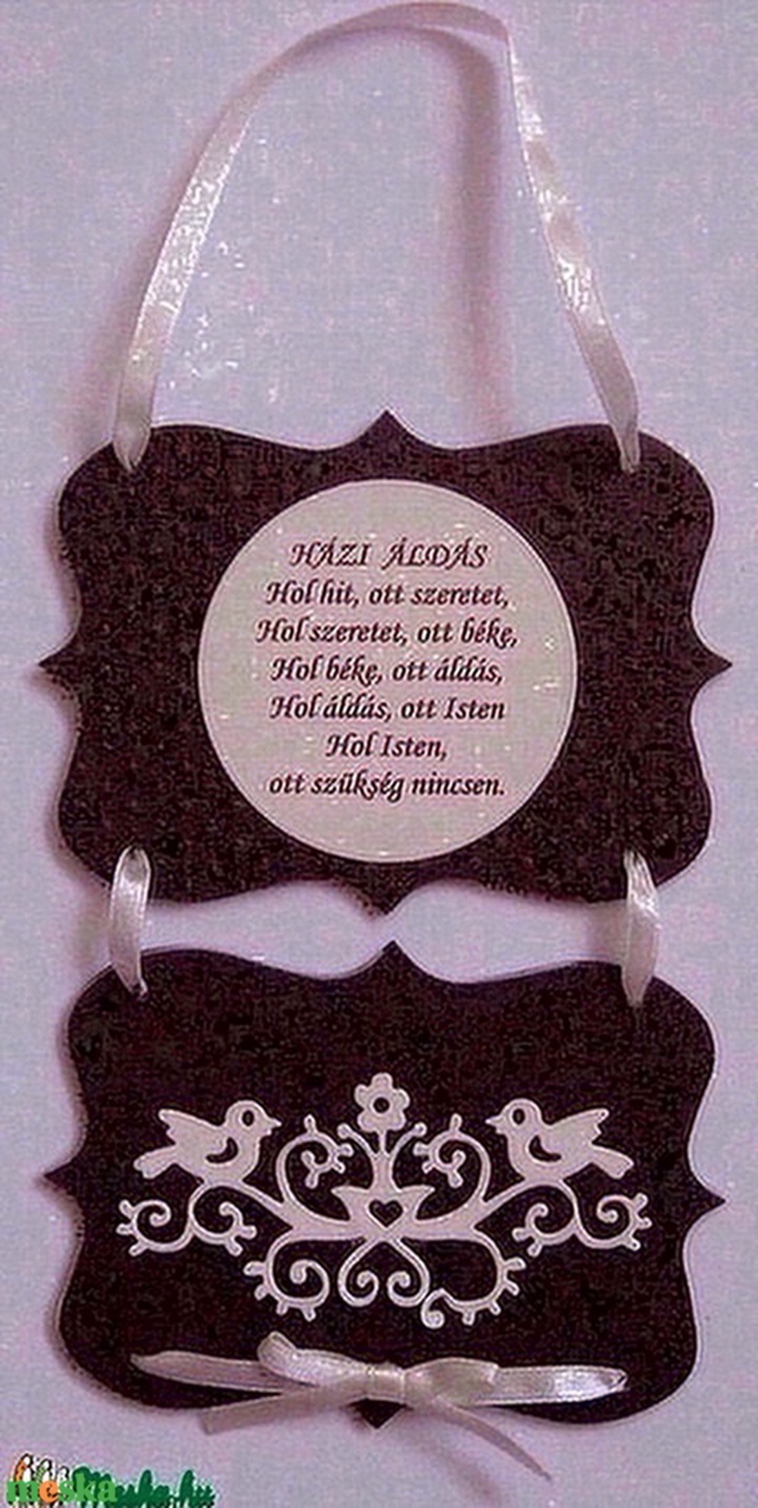 Tájékoztató tábla - családnévvel, otthon idézettel - egyedi ajándék - születésnap - esküvő - házavató - lakásavató  - otthon & életmód - ház & kert - névtábla - Meska.hu