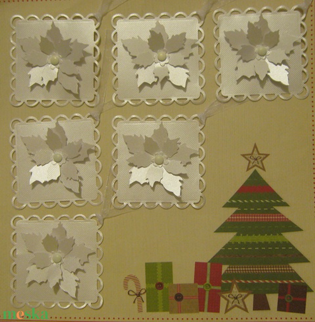 Karácsonyi   ajándékkísérő / szarvas - hópehely - egyedi termék - ajándékkártya - vendégajándék - csoportajándék - karácsony - karácsonyi ajándékozás - karácsonyi képeslap, üdvözlőlap, ajándékkísérő - Meska.hu