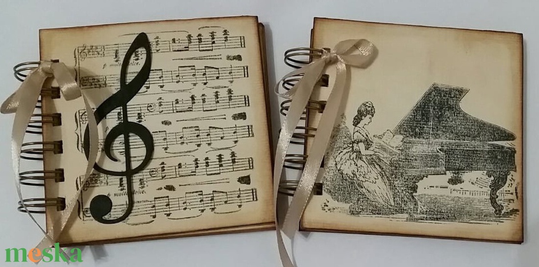 Zeneiskolásoknak, zenekedvelőknek - rendezvény-ajándék - zongora - emlékmegőrzés album - mindennapi feladatok - otthon & életmód - papír, írószer - album & fotóalbum - Meska.hu