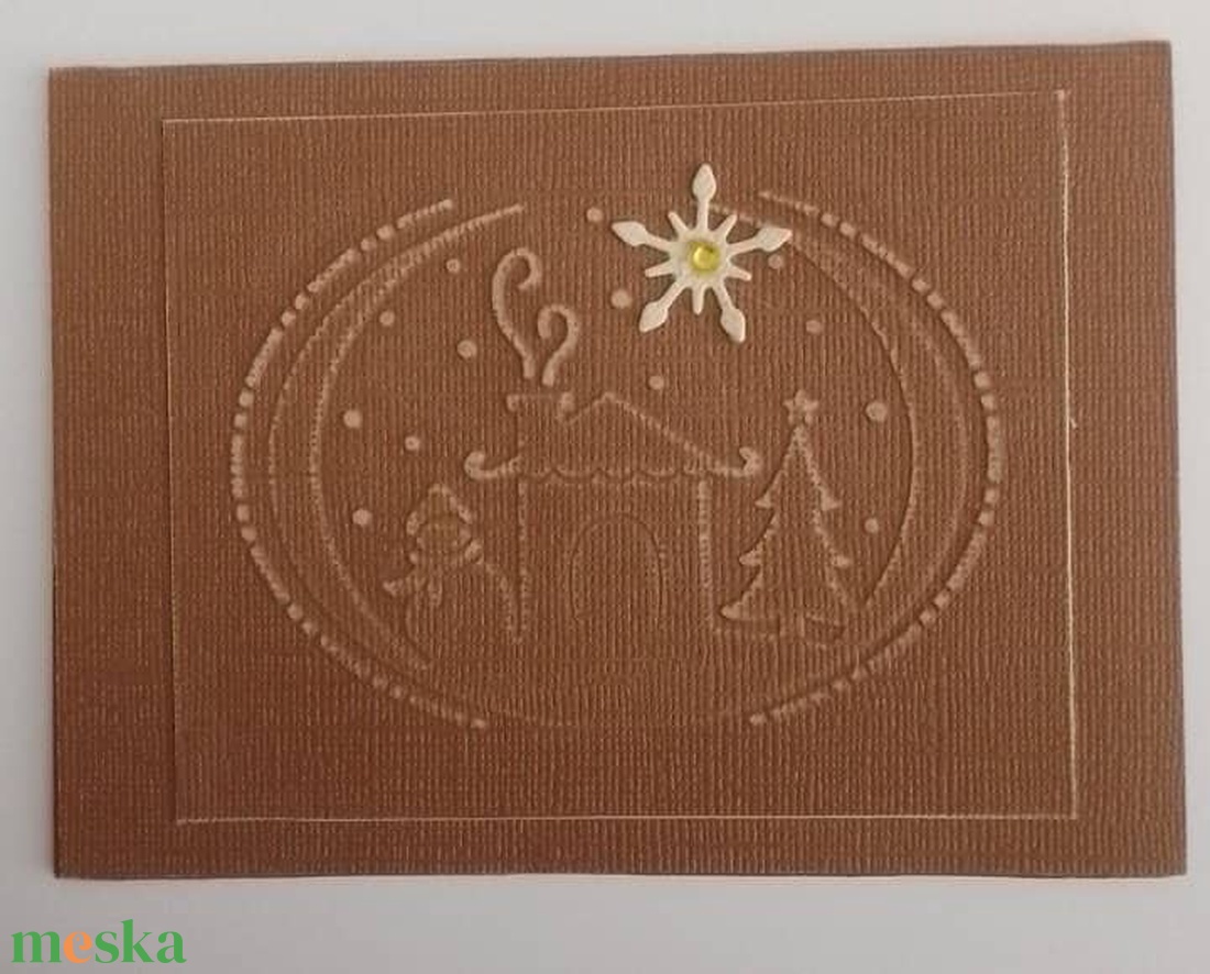  Karácsonyi képeslap - belső oldalon bélyegzőmintával - ajándékkísérő, üzenetkártya, egyedi termék - szeretteidnek - karácsony - karácsonyi ajándékozás - karácsonyi képeslap, üdvözlőlap, ajándékkísérő - Meska.hu