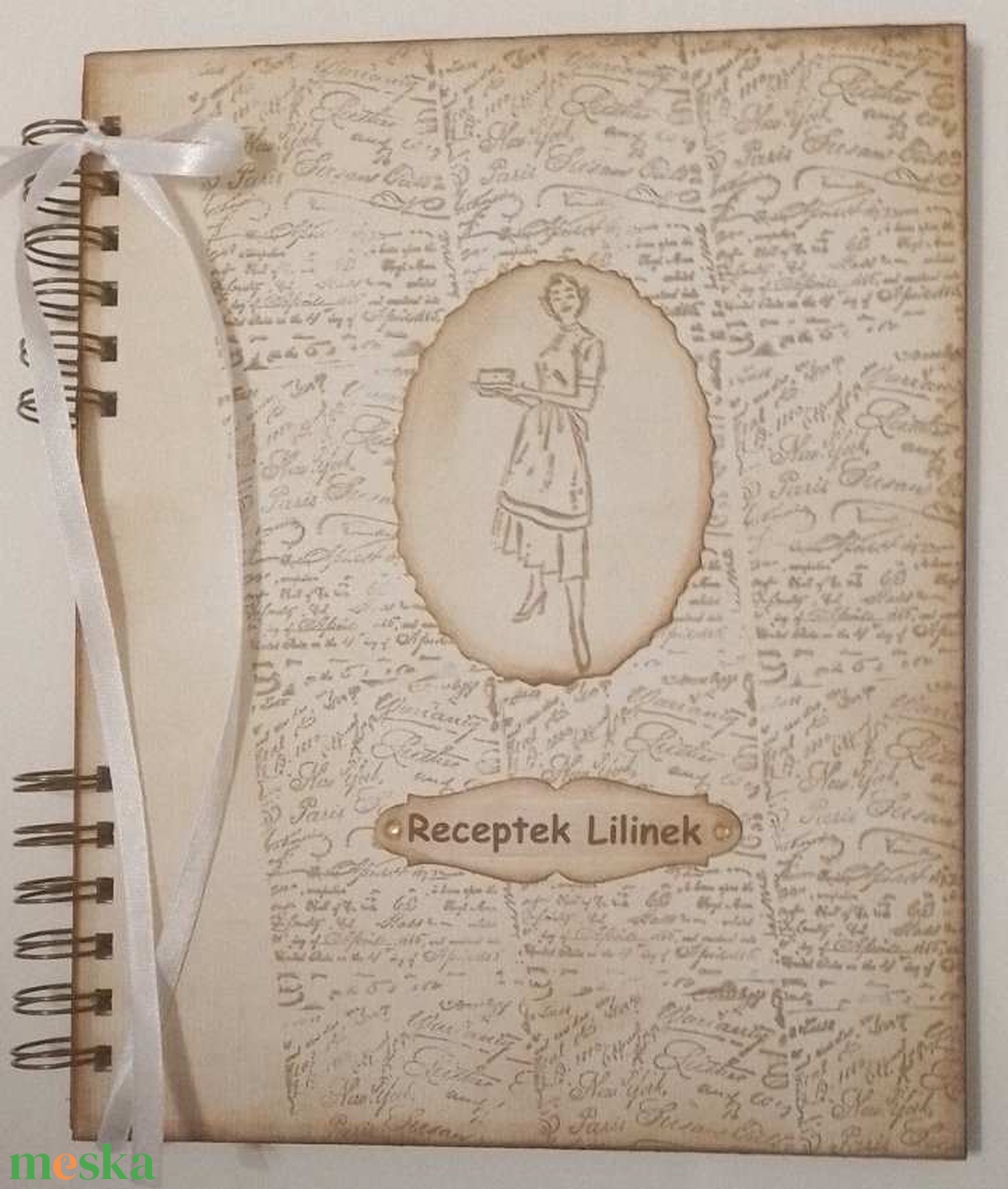 Szakácskönyv - családi,  régóta őrzött receptek - emlékmegőrző albumok  - családi ünnepek - egyedi ajándékötlet - emlék - otthon & életmód - konyhafelszerelés, tálalás - sütés, főzés - receptfüzet - Meska.hu