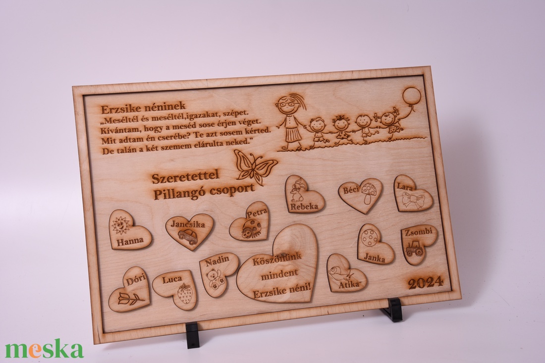 Gravírozott ovis csoport tabló - otthon & életmód - dekoráció - fali és függő dekoráció - falra akasztható dekor - Meska.hu