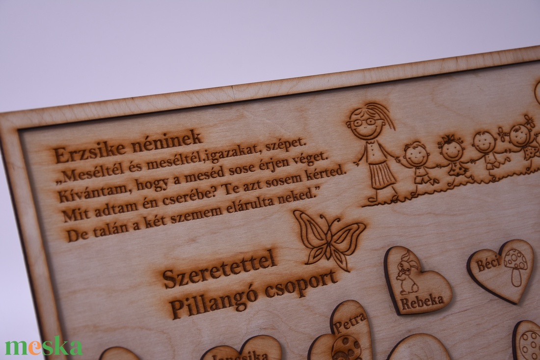 Gravírozott ovis csoport tabló - otthon & életmód - dekoráció - fali és függő dekoráció - falra akasztható dekor - Meska.hu