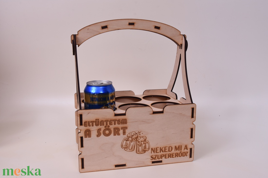 Gravírozott sörtartó doboz/láda � 6 dobozos sörhöz - otthon & életmód - konyhafelszerelés, tálalás - italos kellékek - italtartó - Meska.hu