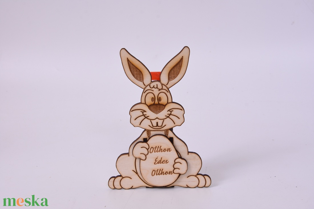 Gravírozott húsvéti nyuszi csokitartó - Otthon édes otthon - ünnepi díszek, dekorációk - húsvéti díszek és dekorációk - húsvéti asztaldíszek - Meska.hu