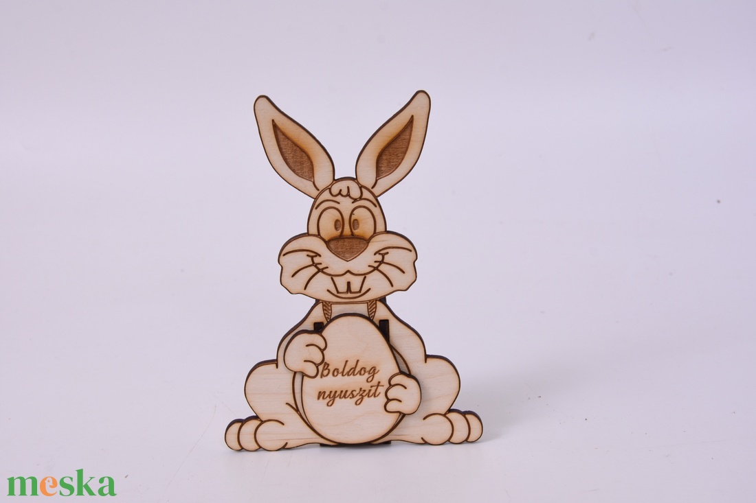 Gravírozott húsvéti nyuszi csokitartó - Boldog nyuszit - ünnepi díszek, dekorációk - húsvéti díszek és dekorációk - húsvéti asztaldíszek - Meska.hu